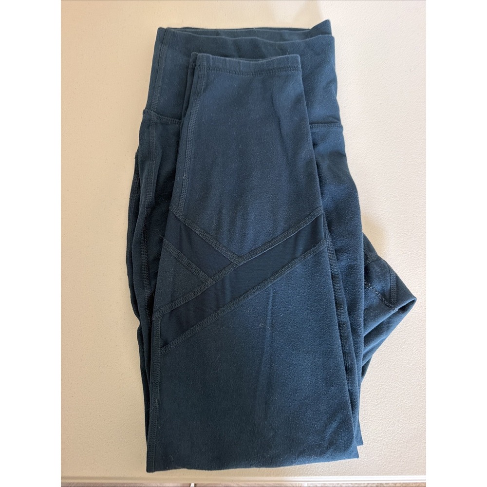 Old Navy Active Balance Legging Teal Mesh Panel Criss Cross Yoga Pants Large